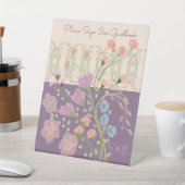 美しいフローラ パターン（の模様が）ある 台座サイン (インサイチュ)