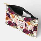 美しいフローラ パーソナライズされた アクセサリーポーチ (見開き)