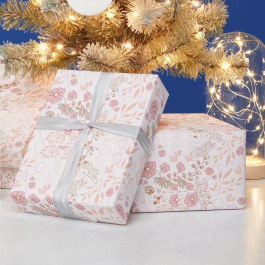 美しいフローラ ラッピングペーパー (クリスマス)