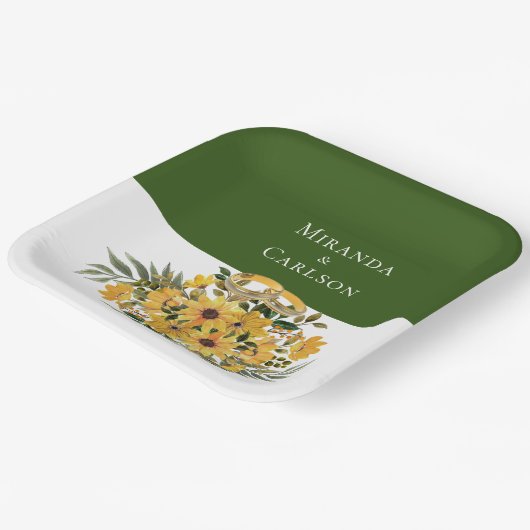 美しいフローラ(リングや輪結婚付) ペーパープレート (傾斜あり)