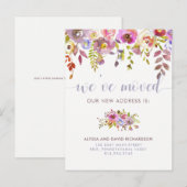 美しいフローラ | 引っ越しました | 住所の変更 案内ポストカード (正面/裏面)