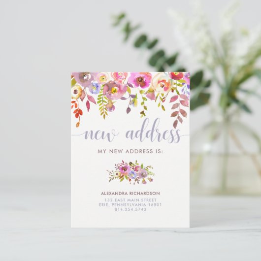 美しいフローラ |新しいアドレスの移動のお知らせ 案内ポストカード (スタンド正面)
