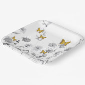 美しいフローラ、蝶 ペーパープレート (傾斜あり)