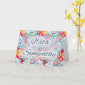 美しいフローラD3と悔やみや弔慰グリーティングカード カード (黄色い花)