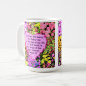 美しいフローラPSALM 23デザイン コーヒーマグカップ (正面左)