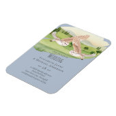 美しいフ結婚クロウ マグネット (左側)