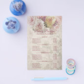 美しいブティッククリームフラワープライスリスト チラシ (シングル)