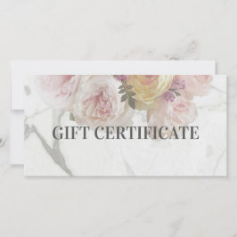 美しいブティックマーブルフラワーデラックスデザイン サンキューカード