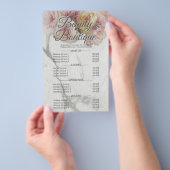 美しいブティックマーブルフラワープライスリスト チラシ (ハンドル)