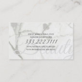 美しいブティックマーブルフラワーメイクアップヘアカード 名刺 (裏面)