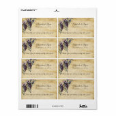 美しいブドウ園、水彩、カスタム ラベル (フルシート)