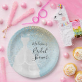 美しいブライダルシャワー – ベビーブルー ペーパープレート (パーティー)
