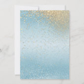 美しいブライダルシャワー – ベビーブルー 招待状 (裏面)