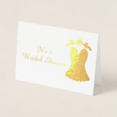 美しいブライダルシャワー 箔カード (正面)
