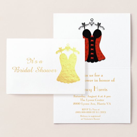 美しいブライダルシャワー 箔カード (ディスプレー)