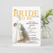 美しいブライダルスケッチブライダルシャワー招待 招待状 (スタンド正面)