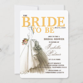 美しいブライダルスケッチブライダルシャワー招待 招待状