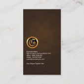 美しいブラウンのグランジな煉瓦積みの建築 名刺 (裏面)