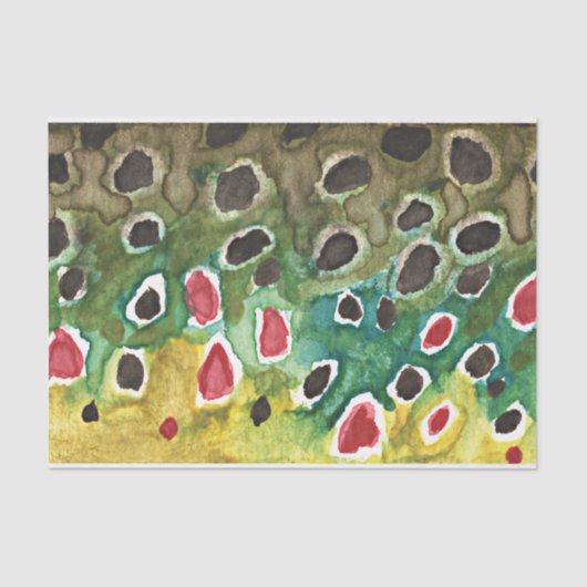 美しいブラウントラウトの皮だけ 薄葉紙 (正面)