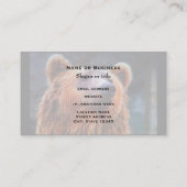 美しいブラウンベアポートレート野生生物写真 名刺 (裏面)