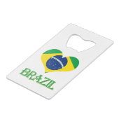 美しいブラジルの旗の栓抜き クレジットカード栓抜き (正面アングル)