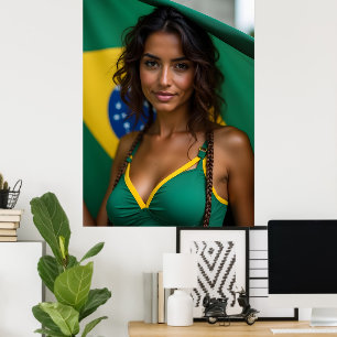 美しいブラジル人女性 ポスター