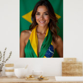 美しいブラジル人女性 ポスター (キッチン)