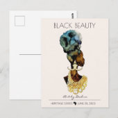 美しいブラックアフリカクイーンビッグ金ゴールドネックレス ポストカード (正面/裏面)