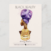 美しいブラックアフリカクイーンビッグ金ゴールドネックレス ポストカード (正面)