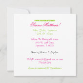 美しいブラッククイーンバースデーパーティーの招待 招待状 (裏面)