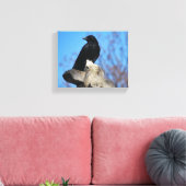 美しいブラッククロウ キャンバスプリント (インサイチュ (リビング))