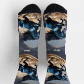 美しいブラックスタリオン ソックス (上部)