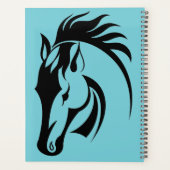 美しいブラックホースウィークリー/月ごとのプランナー プランナー手帳 (裏面)