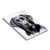 美しいブラックラブラドールレトリエバードッグ ノートブック (右側)