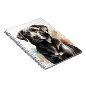 美しいブラックラブラドールレトリエバードッグ ノートブック (右側)