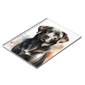 美しいブラックラブラドールレトリエバードッグ ノートブック (左側)