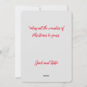 美しいブラックラボサンタクリスマス シーズンカード (裏面)