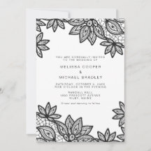 美しいブラックレースヴィンテージウェディング