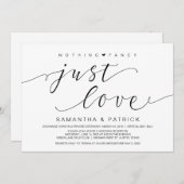 美しいブラック ナッシング ファンシー ジャスト ラブ, 秘密結婚 招待状 (正面/裏面)