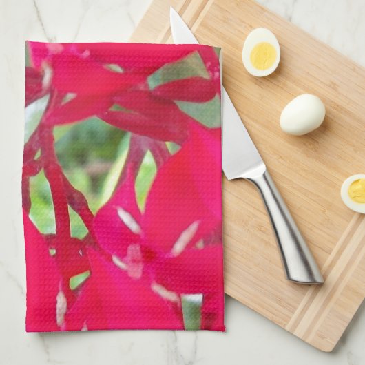 美しいブラッドフラワーミルクウィードアートプリント/グラフィック キッチンタオル (四つ折り)