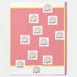 美しいブリジットとレインボーフリースブランケット。 フリースブランケット