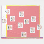 美しいブリジットとレインボーフリースブランケット。 フリースブランケット (正面(横))