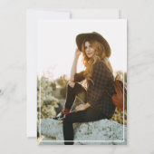 美しいブルゴーニュの海軍フローラナースピン留め式 招待状 (裏面)