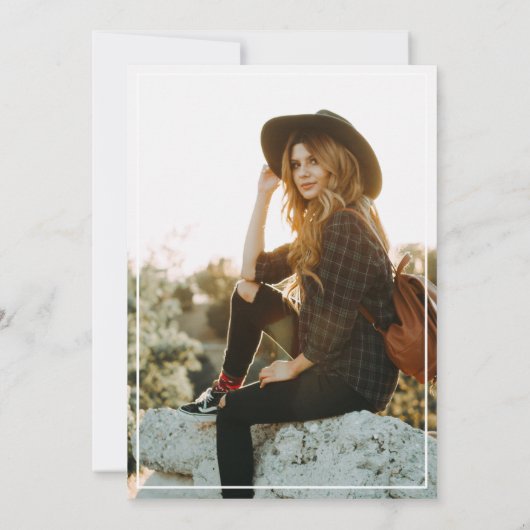 美しいブルゴーニュの海軍フローラナースピン留め式 招待状 (裏面)