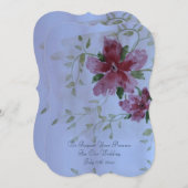 美しいブルゴーニュの花の結婚式招待状 招待状 (正面/裏面)