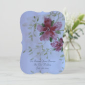 美しいブルゴーニュの花の結婚式招待状 招待状 (スタンド正面)