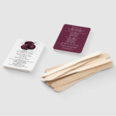 美しいブルゴーニュフローラ結婚式 プログラムハンドファン ハンドファン (組立なし)