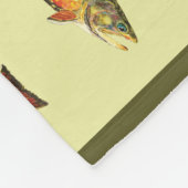 美しいブルックマス釣り フリースブランケット (角)