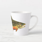 美しいブルック·トラウト·フライ·フィッシング カフェラテマグ (右)