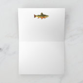 美しいブルック·トラウト·フライ·フィッシング シーズンカード (内部)